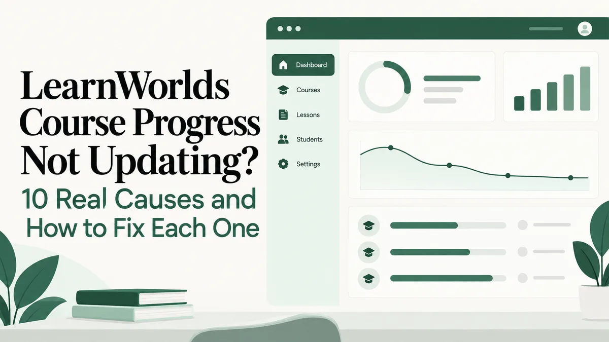 learnworlds course progress not updating illustration