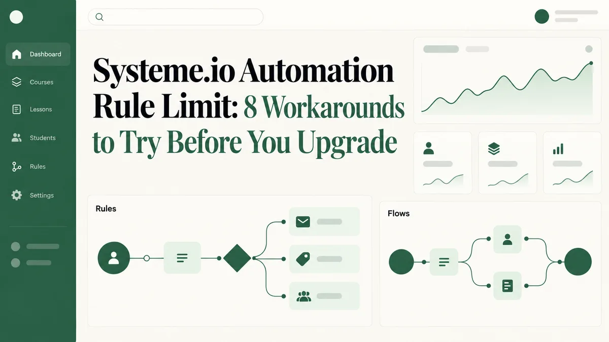 systeme.io automation rule limit illustration