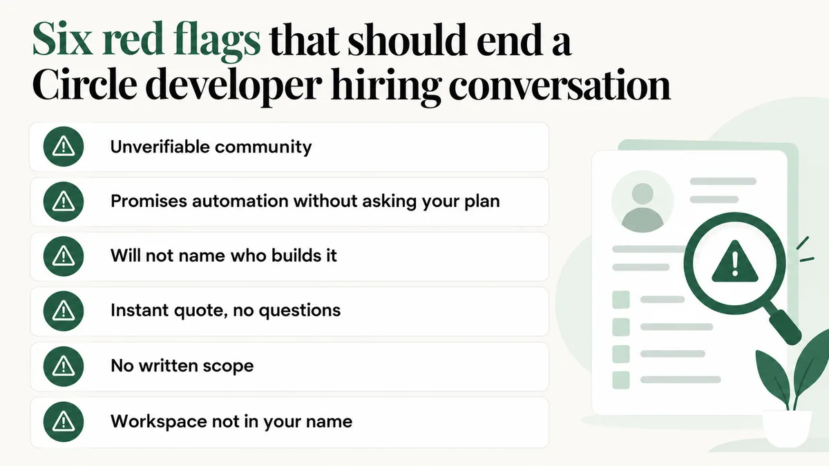 Six red flags to watch for when hiring a Circle developer
