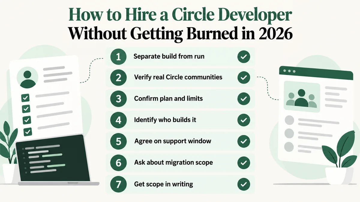 Seven step checklist for screening a Circle developer before you hire
