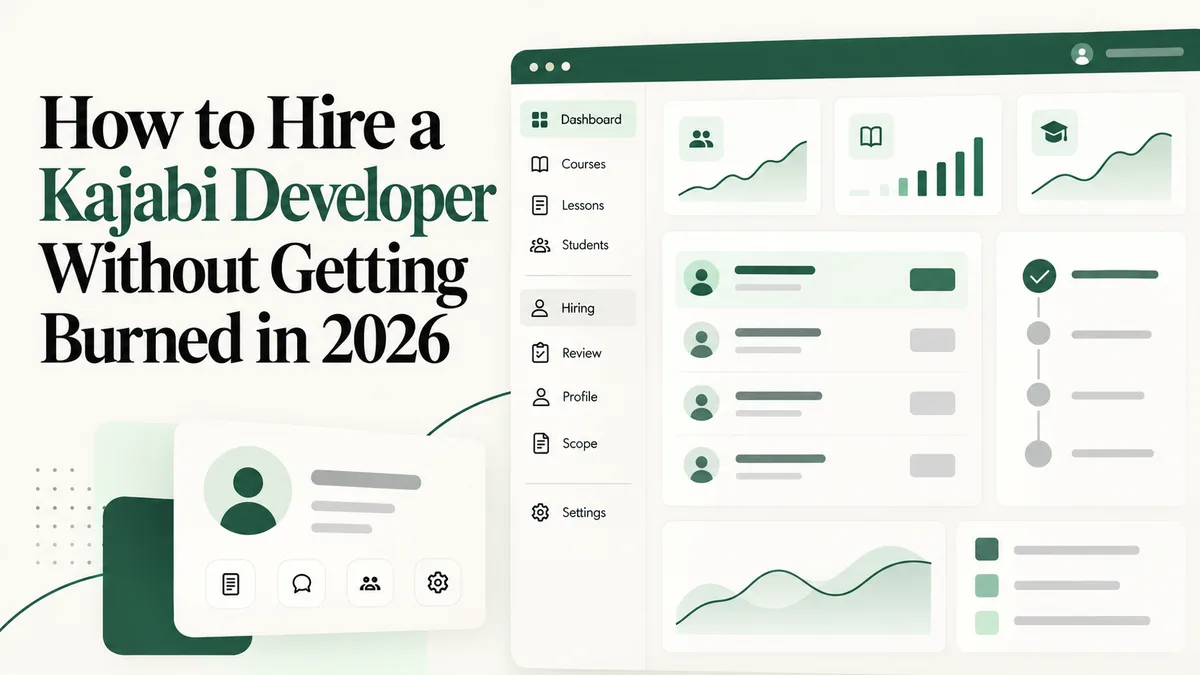 how to hire a kajabi developer illustration